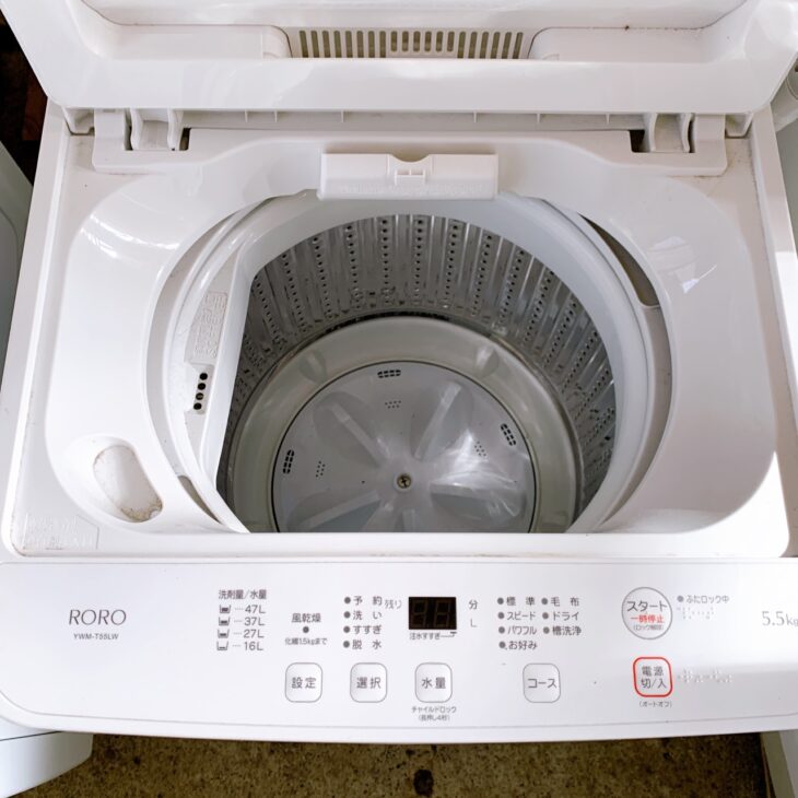 福島県檜枝岐村へRORO 全自動洗濯機 YWM-T55LW（2025年製）買取 使用感