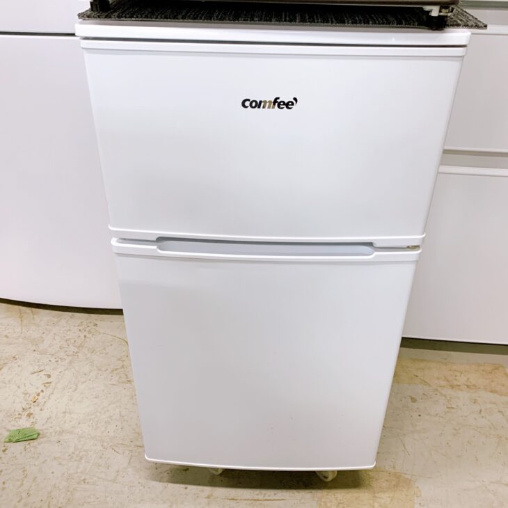 福島県本宮市へ出張買取 Comfee RCT90WH/E 冷凍冷蔵庫 2024年製 使用感