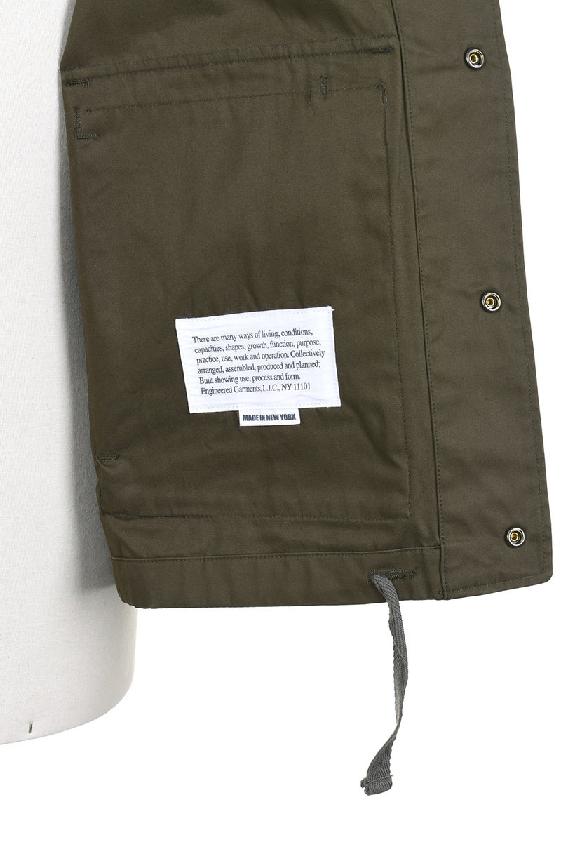Engineered Garments Field Vest Cotton Ventile Twill - Dk Olive