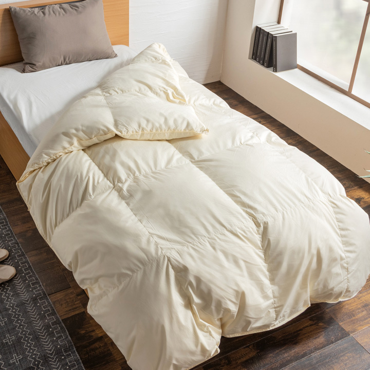 ロイヤルゴールドラベル】日本製 国内洗浄トリプルウォッシュ 羽毛布団