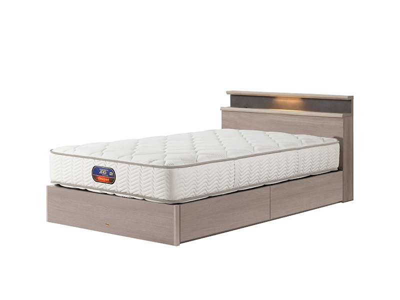 ステイトリー 引出し付 + 6.5インチポケット（AB25108）ダブルベッド
