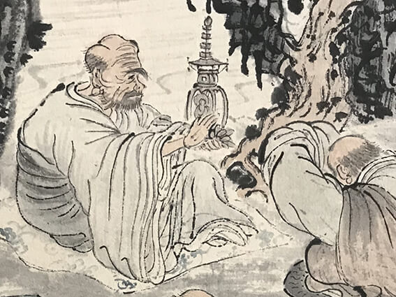 岡田米山人 羅漢図 - 掛軸買取 古美術永澤