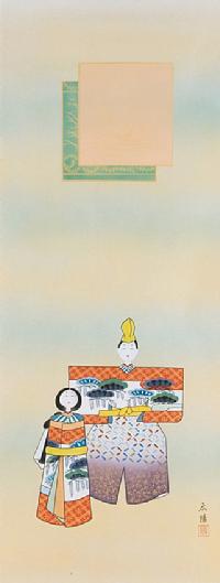 立雛 川島広陽 尺五立 肉筆！ 桃の節句 - 掛け軸（掛軸）販売通販なら