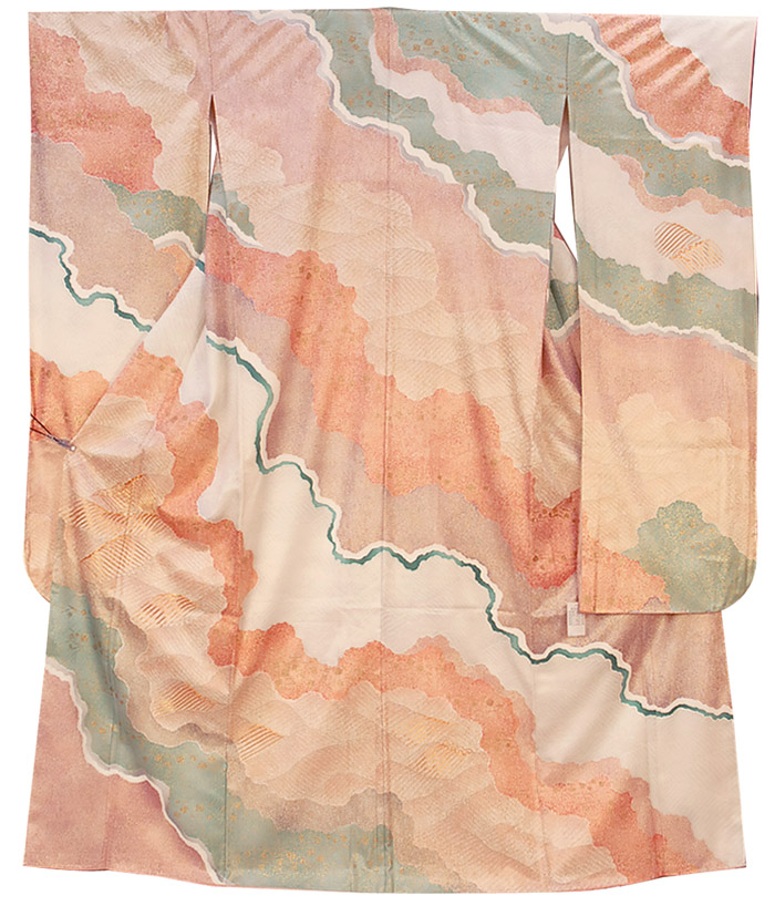 岩田専太郎作・正絹振袖着物の写真