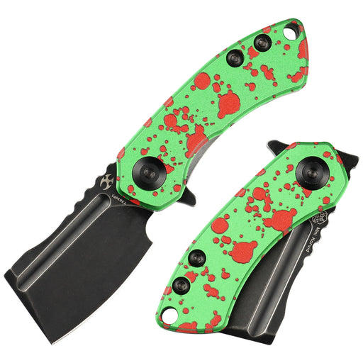 KANSEPT Mini Korvid Flipper Knife Zombie Green Anodized Aluminum
