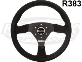 Sparco USA R383 Black Suede Contoured Racing Steering Wheel 13