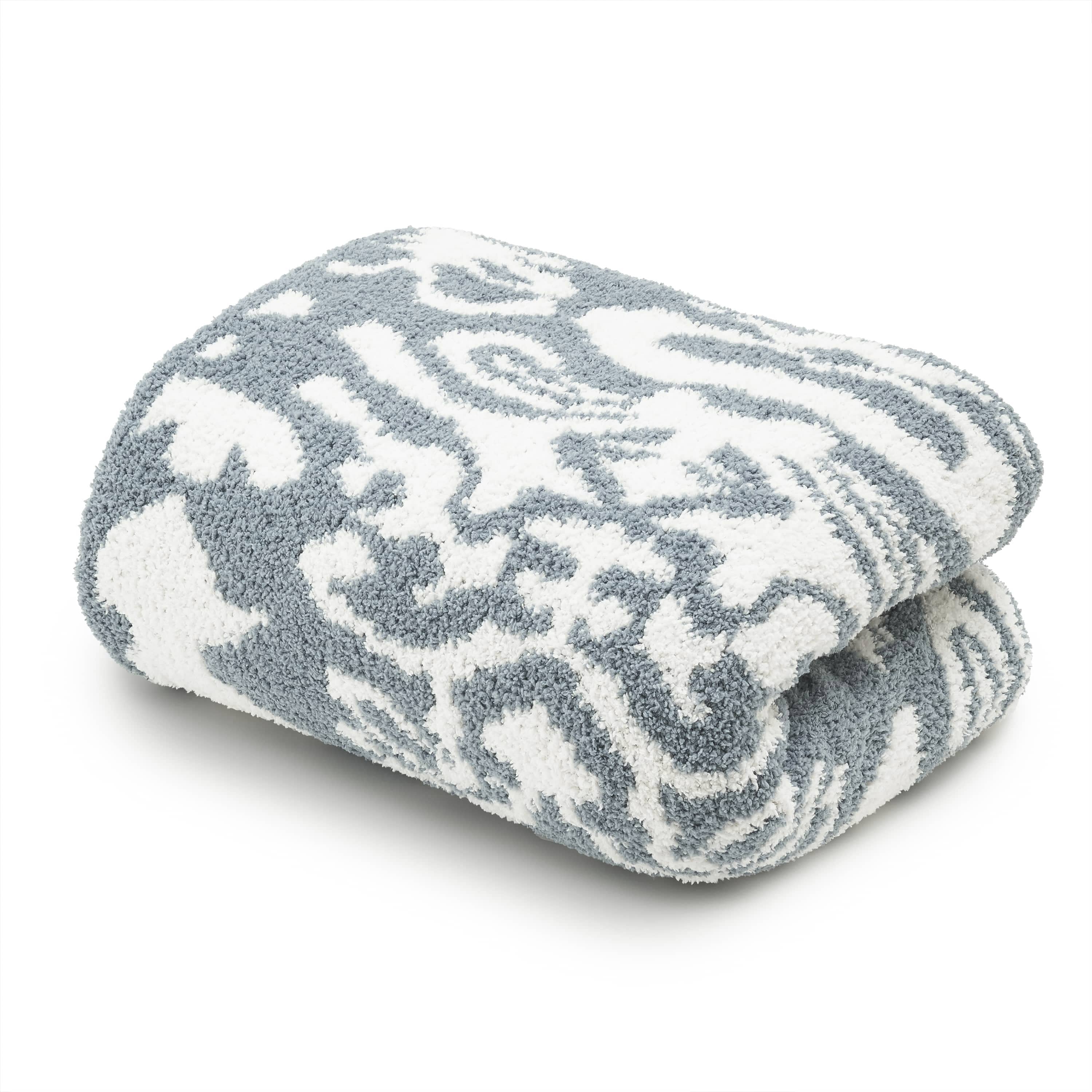 BLANKET / DAMASK(135×183cm silver blue/creme): BLANKET | kashwere