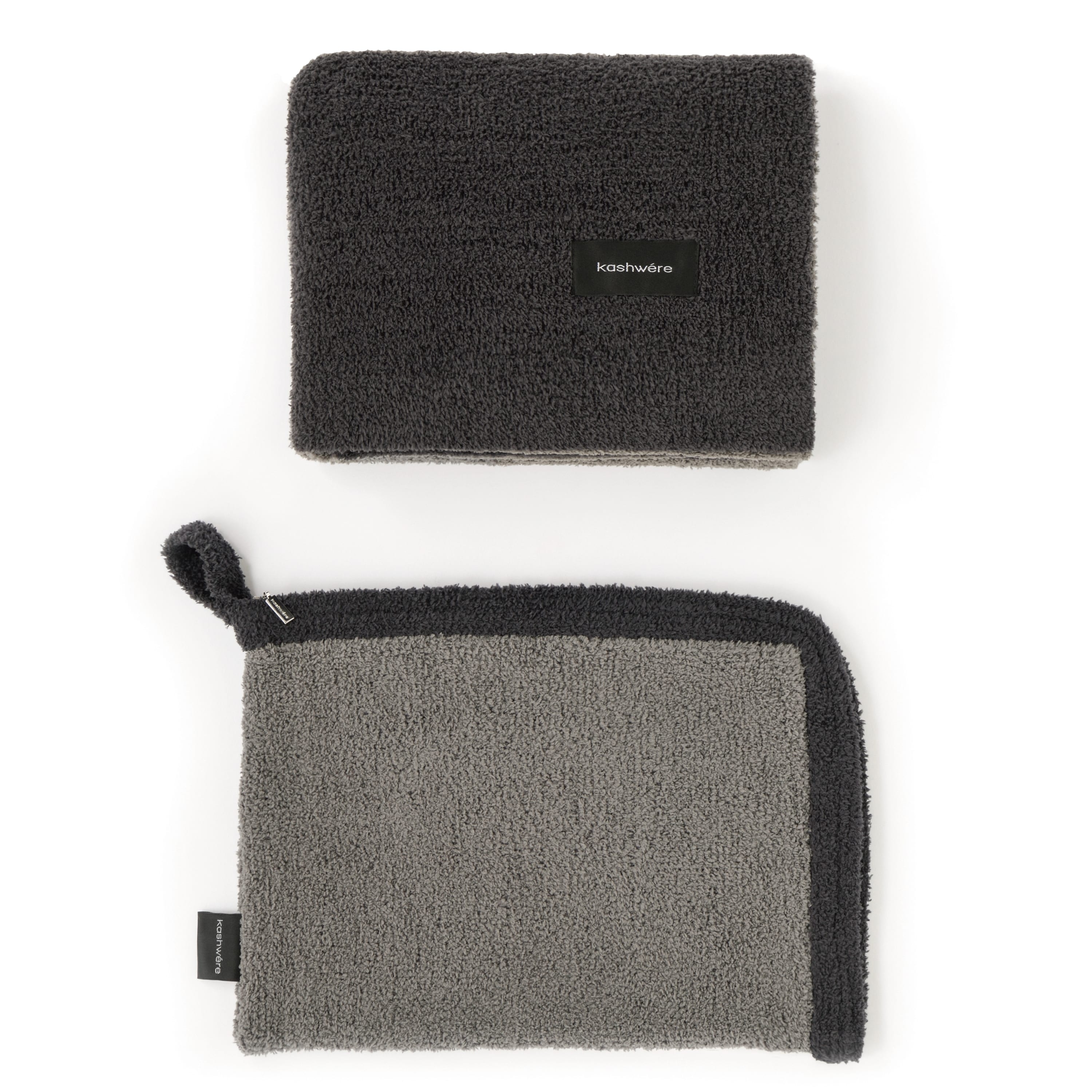 TRAVEL BLANKET(82×125cm bicolor (medium gray/shadow)): BLANKET