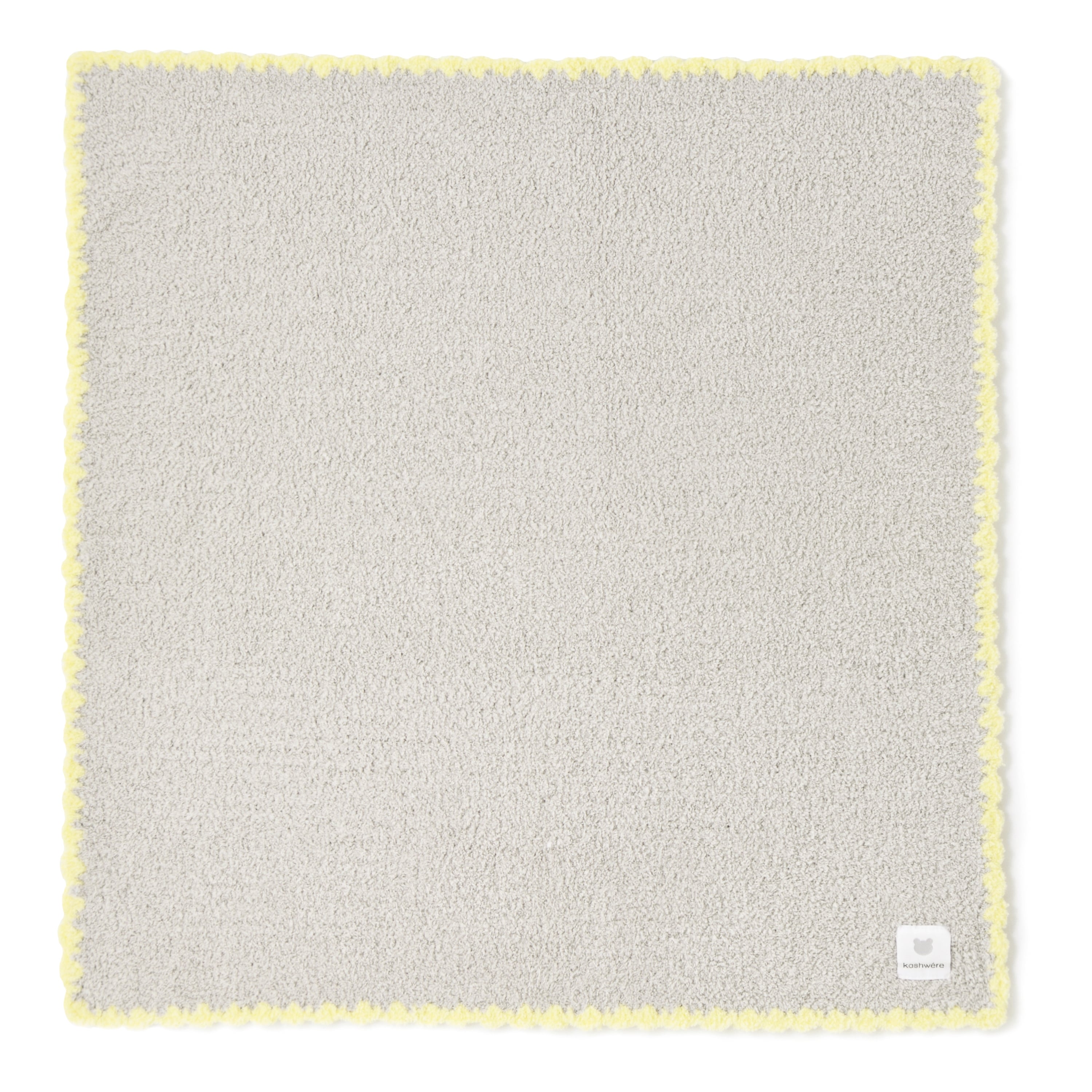 BABY BLANKET TRIM(78×78cm mist/citron): BABY&KIDS | kashwere Japan