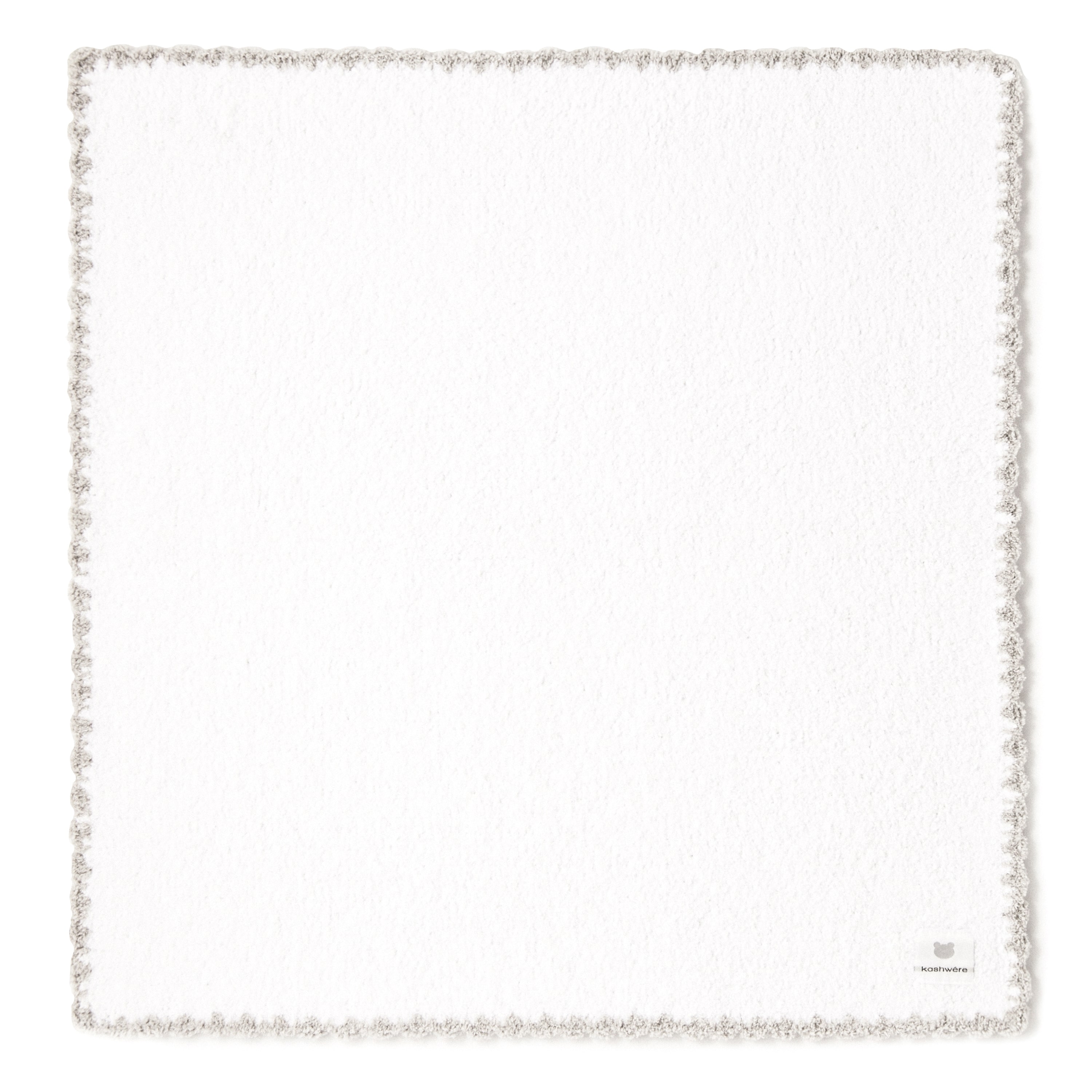 BABY BLANKET TRIM(78×78cm white/mist): BABY&KIDS | kashwere Japan
