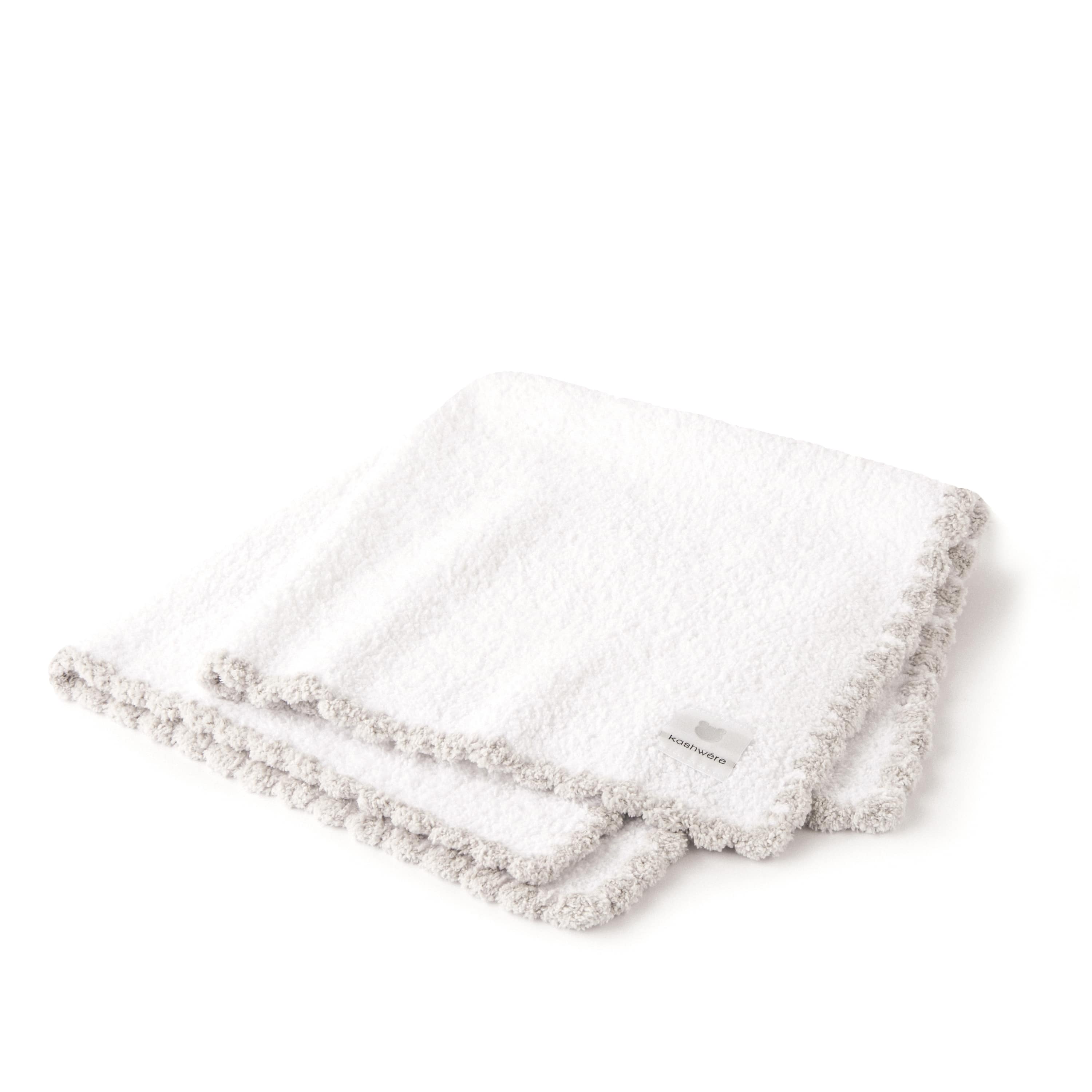 BABY BLANKET TRIM(78×78cm white/mist): BABY&KIDS | kashwere Japan