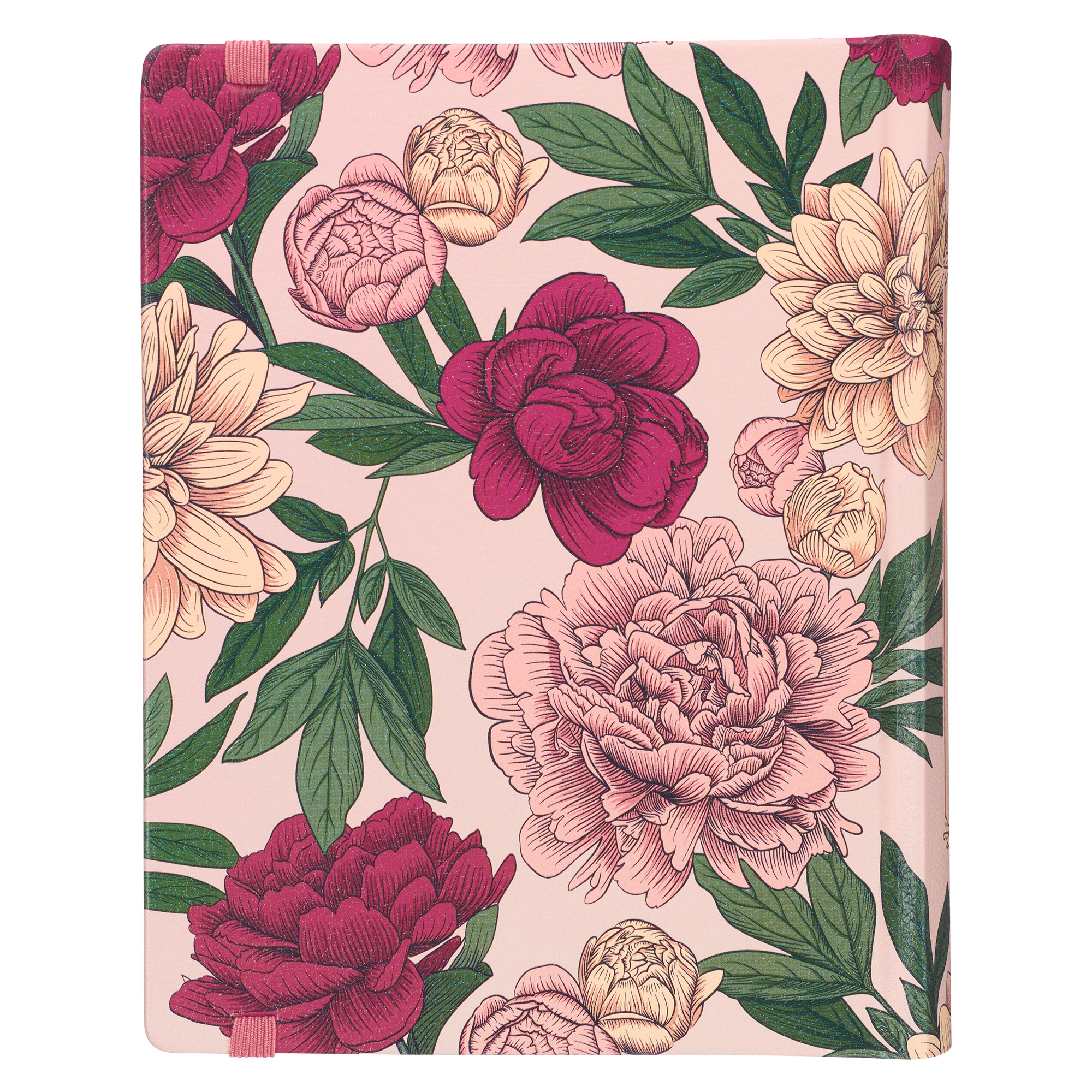 Rose-pink Floral Faux Leather Hardcover KJV My Creative Bible with