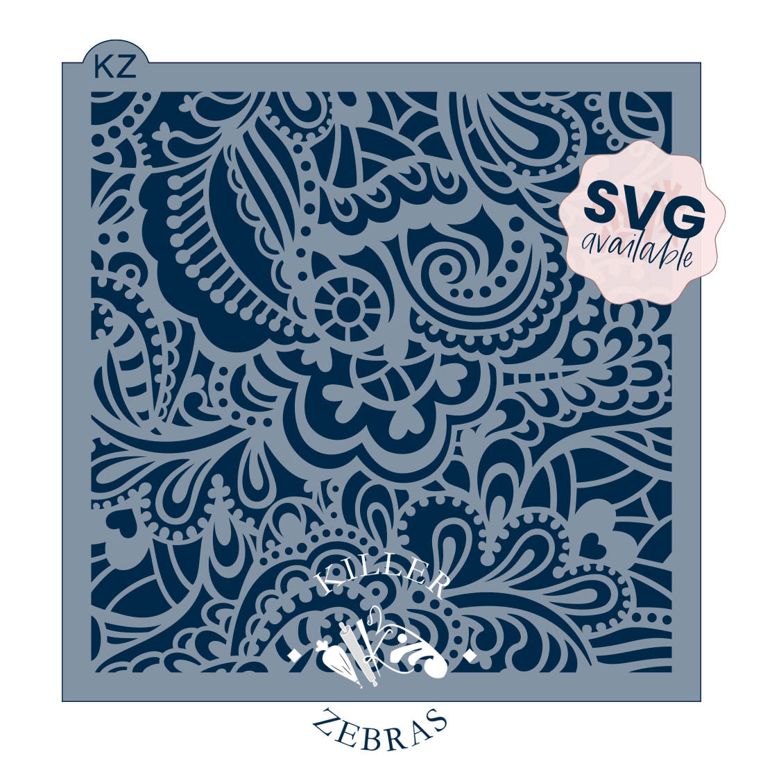 Sweetheart Lace Stencil | Killer Zebras