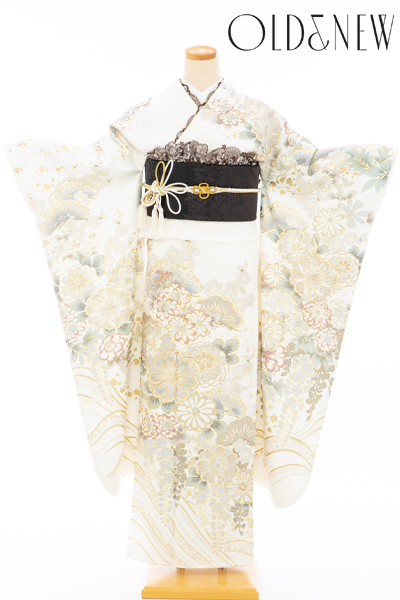 成人式 振袖 レンタル 140294-S OLD&NEW 白地 菊松梅