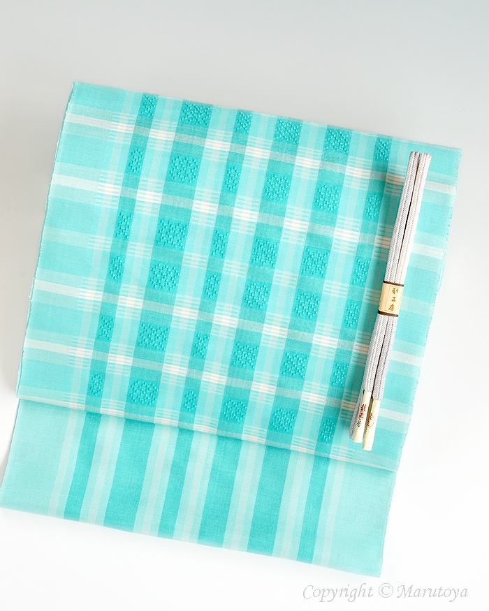 伊藤峯子 制作：首里花倉織九寸名古屋帯 – 創作着物と帯の専門店 Marutoya