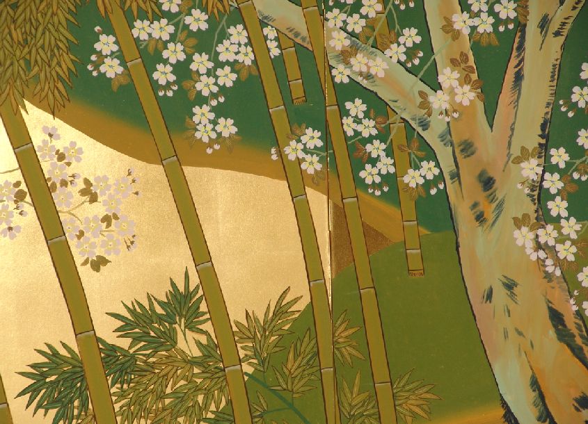 金屏風 日本画金屏風の製造/通信販売(通販) 御子柴屏風店