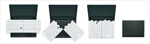使いやすさ”と“携帯性”を両立した新発想のたためるPC 「ポータブック