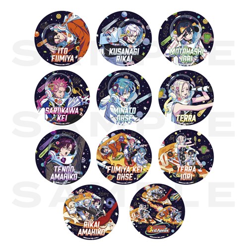 トレーディング蓄光缶バッジ 3周年ver.(全11種) カリスマ KING RECORDS