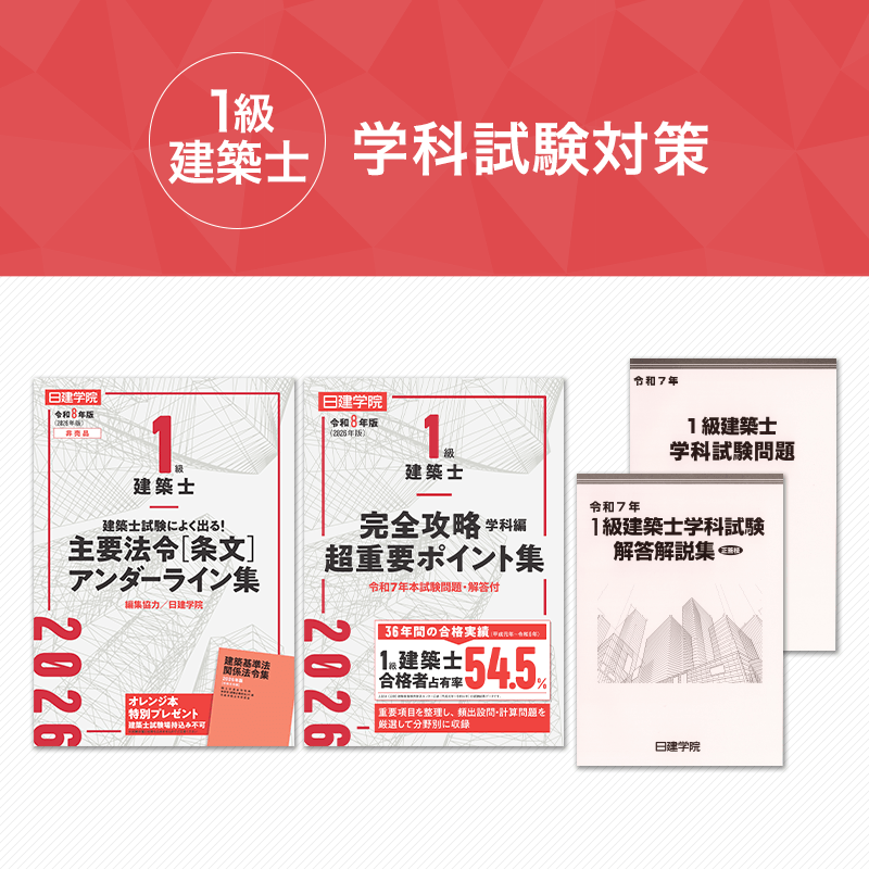 建築士プレゼント一覧｜建築士試験の合格を目指すなら日建学院