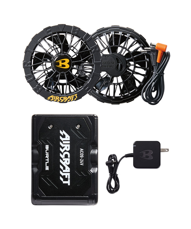 BURTLE ファン付ウエア AIR CRAFT ベスト(着脱可能フード付