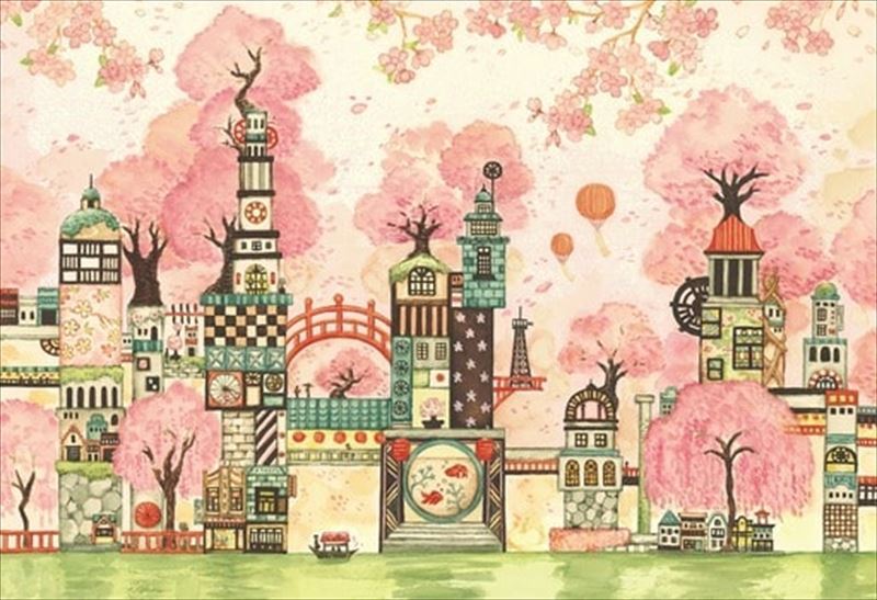 ☆31％off☆300ピースジグソーパズル 桜町三十四番街（西村典子