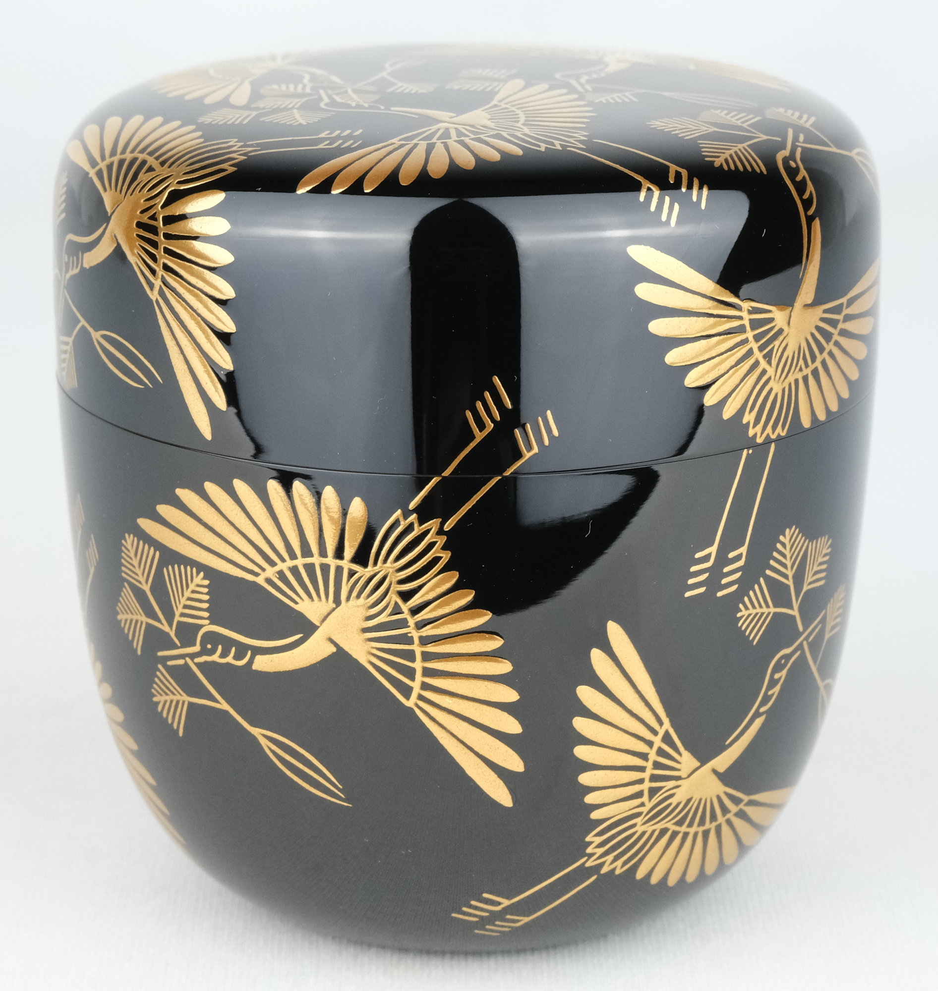 栗山園オンライン通販部 / 【出物】 松喰鶴蒔絵大棗 岡本康伸 堀内宗心