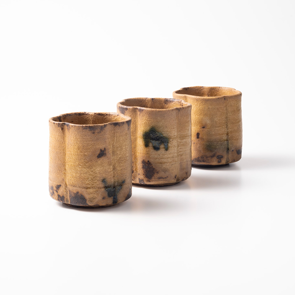 各務周海 黄瀬戸輪花筒向付（五） | しぶや黒田陶苑