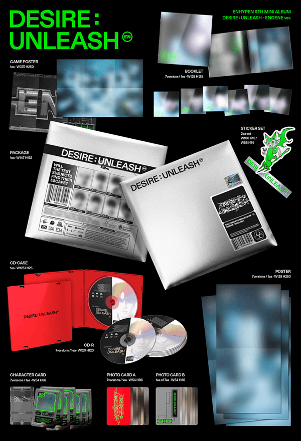 ENHYPEN 6TH MINI ALBUM DESIRE : UNLEASH (ENGENE VER.) RANDOM
