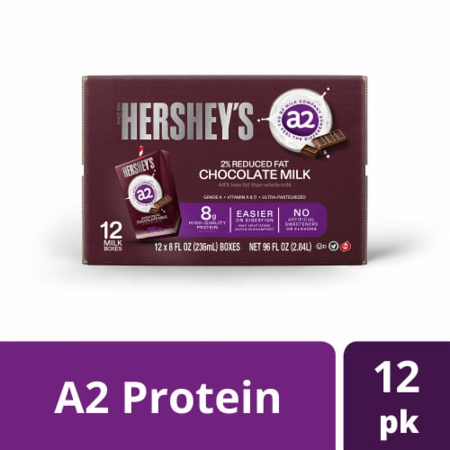 HERSHEY's a2 Milk Aseptic Chocolate Milk, 12 ct / 8 fl oz - Mariano's