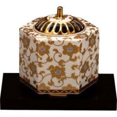 香炉/香立】九谷焼・染付山水（木箱付/送料サービス）