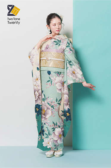 緑の振袖｜成人式の振袖レンタルなら京都きもの友禅