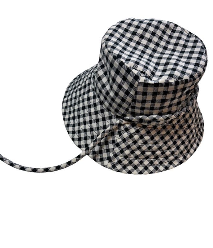 Gingham Check Reversible bucket Hat - HIAND
