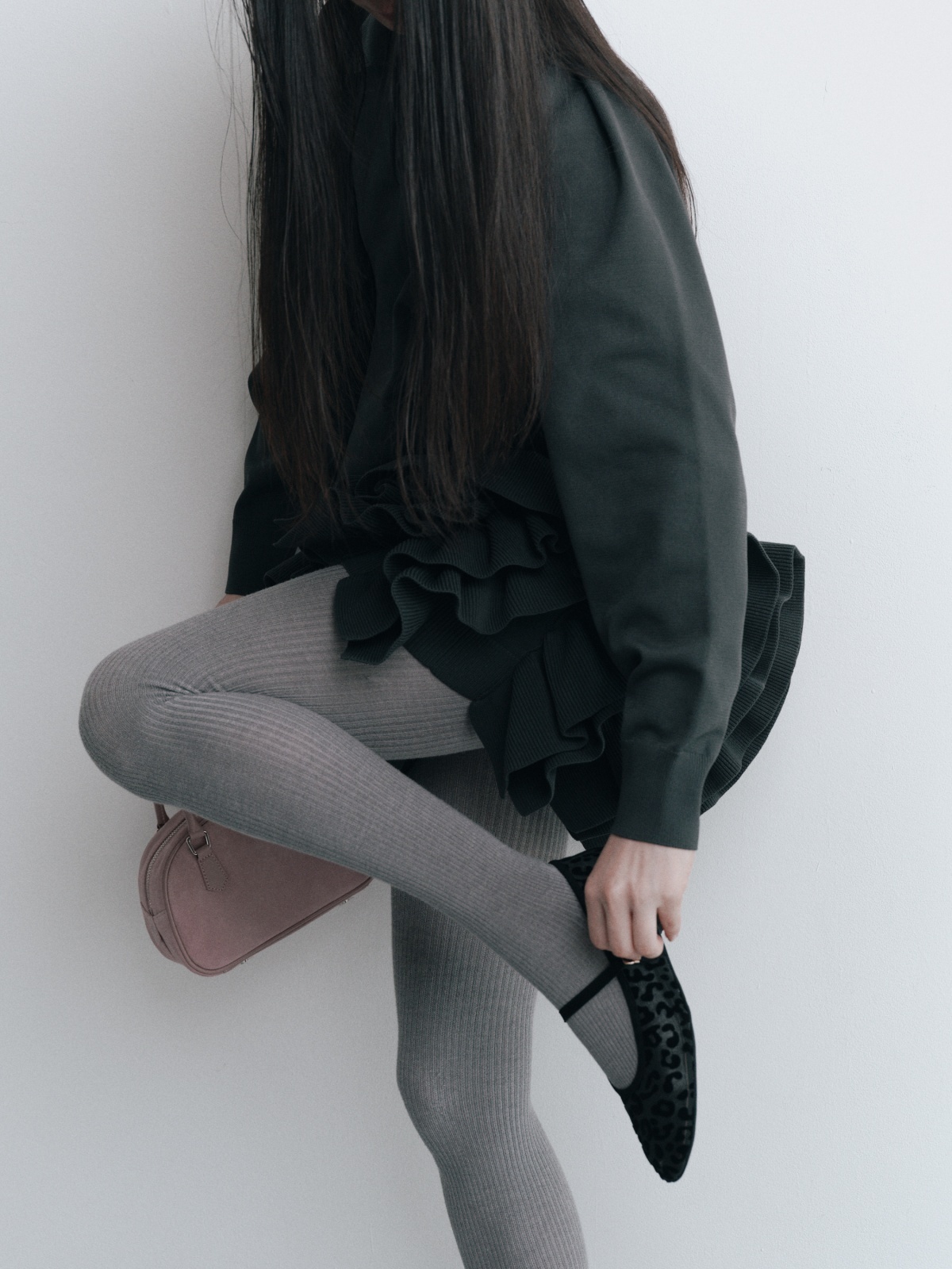 Ruffled-Hem Polo Dress - HIAND