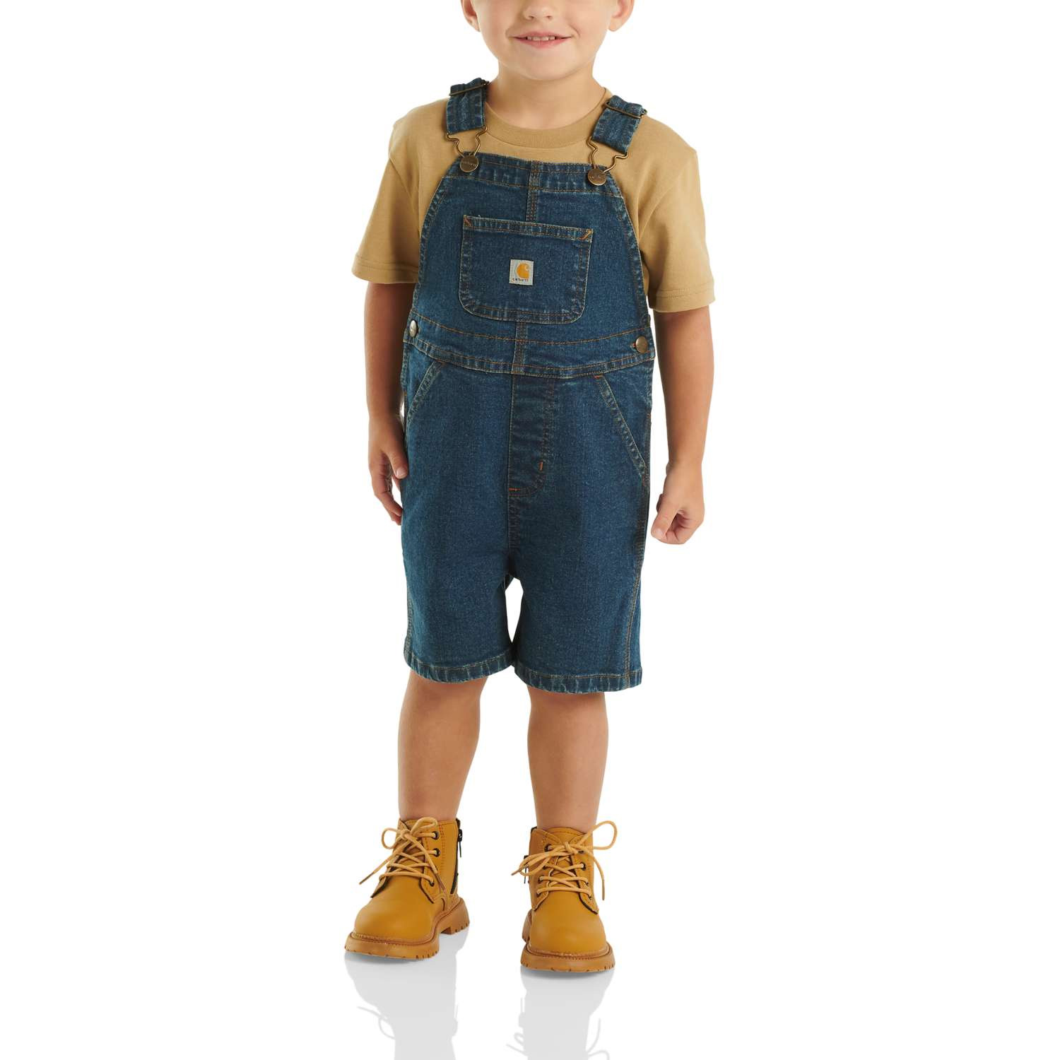Carhartt Kids' Rugged Flex Loose Fit Denim Shortall Infant/Toddler