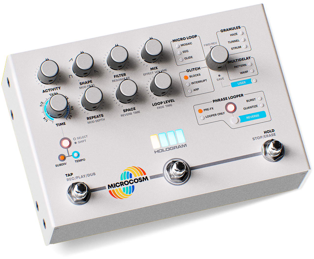 Microcosm | Granular Looper & Glitch Pedal – Hologram Electronics