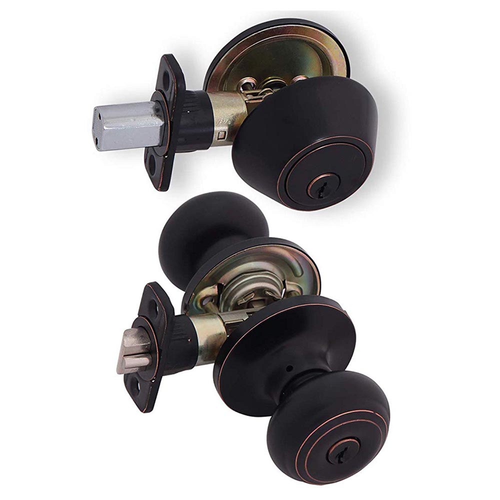 Honeywell Classic Knob Home Security Kit, Oil Rubbed Bronze