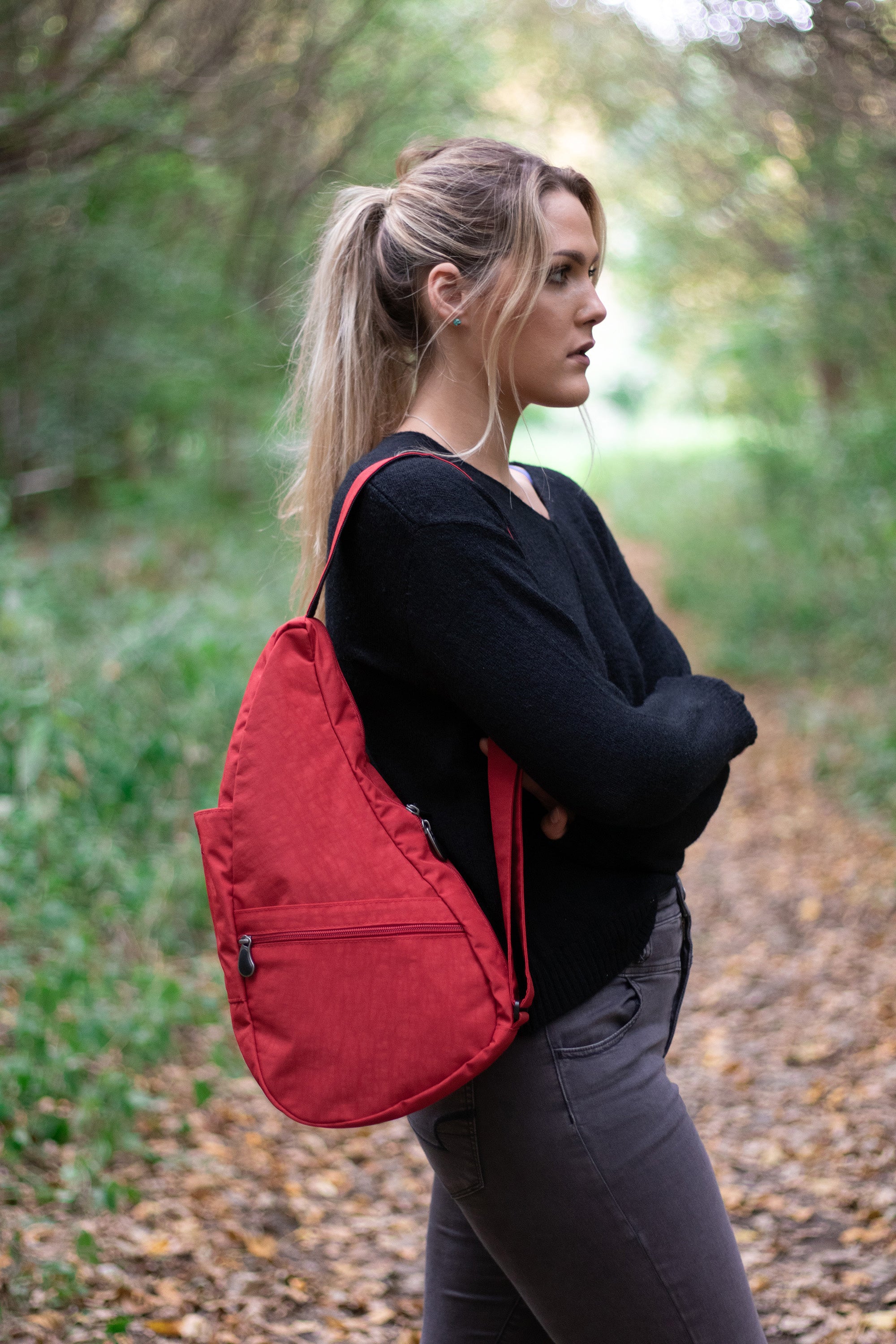 ヘルシーバックバッグ テクスチャードナイロン Sサイズ クリムゾン