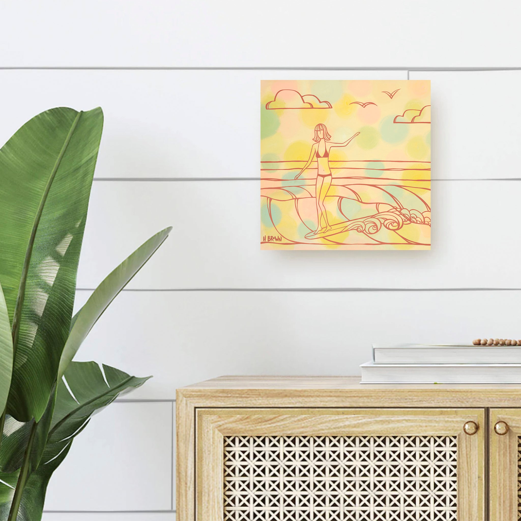 もも15メロン様】 ヘザーブラウン ジクレー版画 ハワイアン もも15