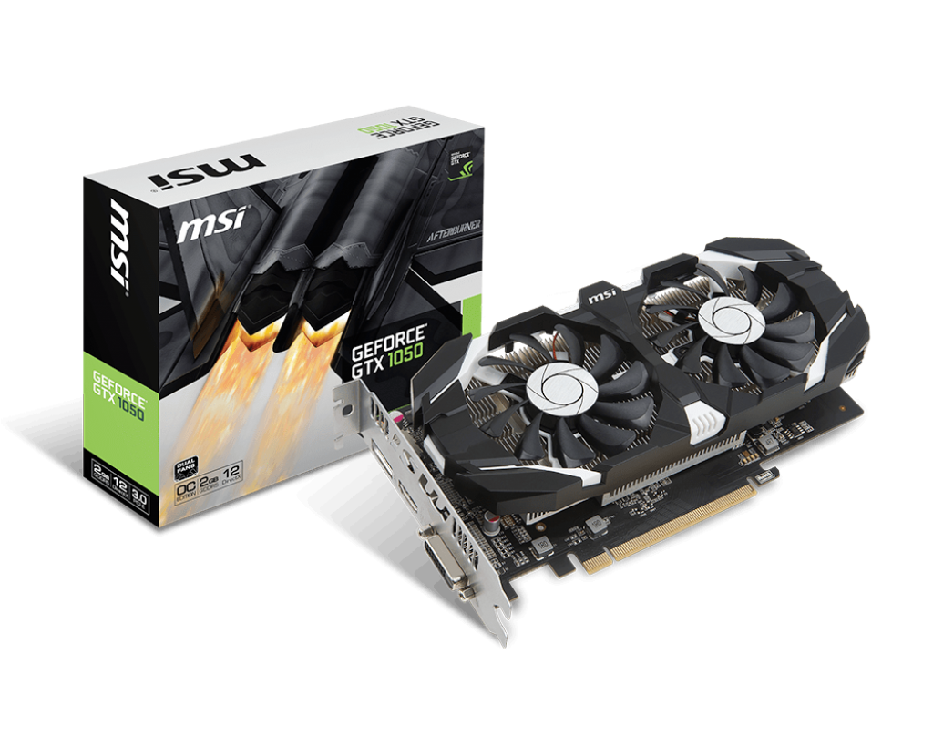 MSI GeForce GTX 1050 2GT OCV1 2GB GDDR5 128bit Graphics Card