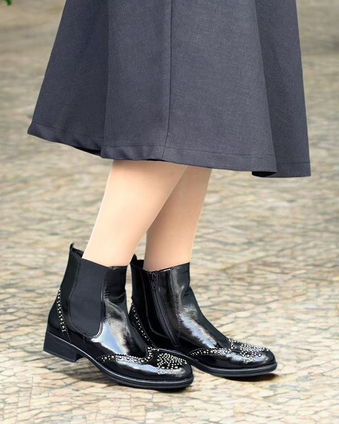 51606】スタッズサイドゴアブーツ｜HAYASHIGO ONLINE SHOP -ハヤシゴ