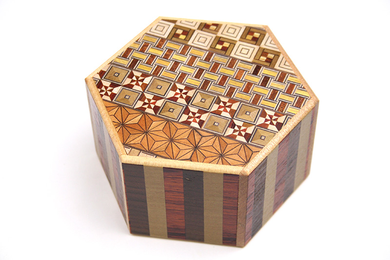 Japanese Puzzle Box 6steps Hexagon – Japanese puzzle box – Hakone