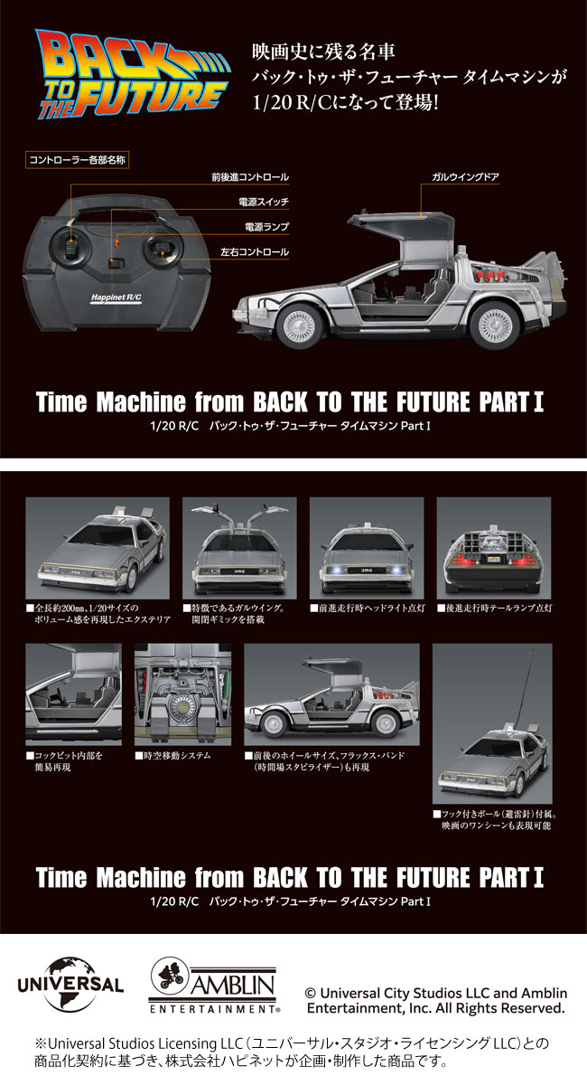 R/C バック・トゥ・ザ・フューチャー タイムマシン Part I｜商品詳細