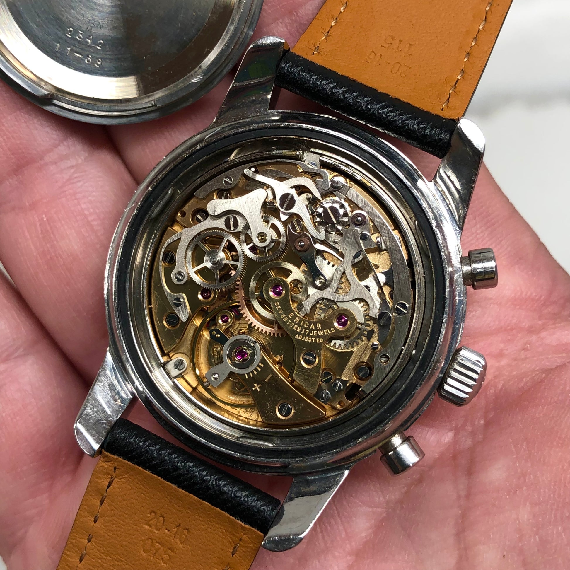 1960s Enicar Sherpa Graph Mk IV 072-02-01 Valjoux 72 Chronograph