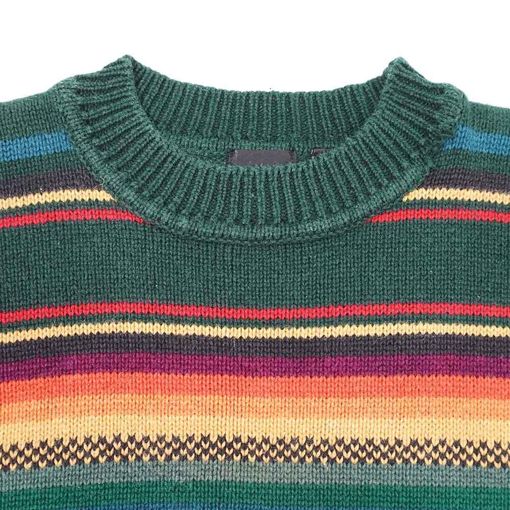 90's STRUCTURE ネイティブボーダー柄 コットンニット