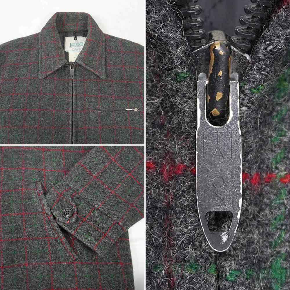 70's JOHNSON WOOLEN MILLS ウールスポーツジャケット 