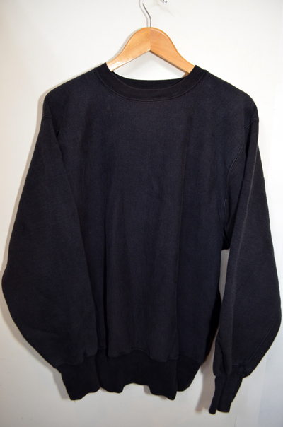 90's champion リバースウィーブスウェット 目無し無地 ブラックSP-252