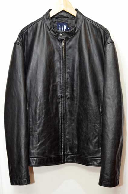 90-00's OLD GAP レザーシングルライダースジャケット - used&vintage