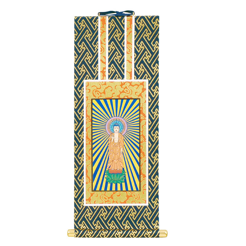 浄土真宗 本願寺派 掛け軸】本尊：西立阿弥、両脇：蓮如上人/親鸞聖人