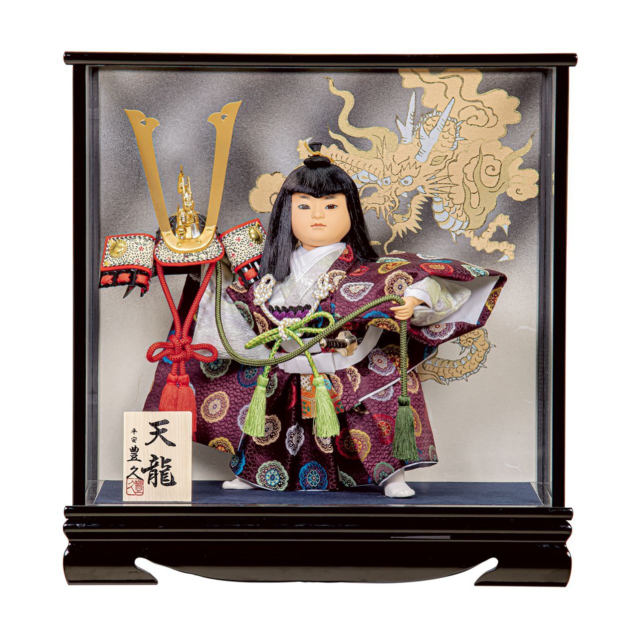 五月舞踊人形ケース飾り【P95302】 お節句のご贈答にも最適！力強い