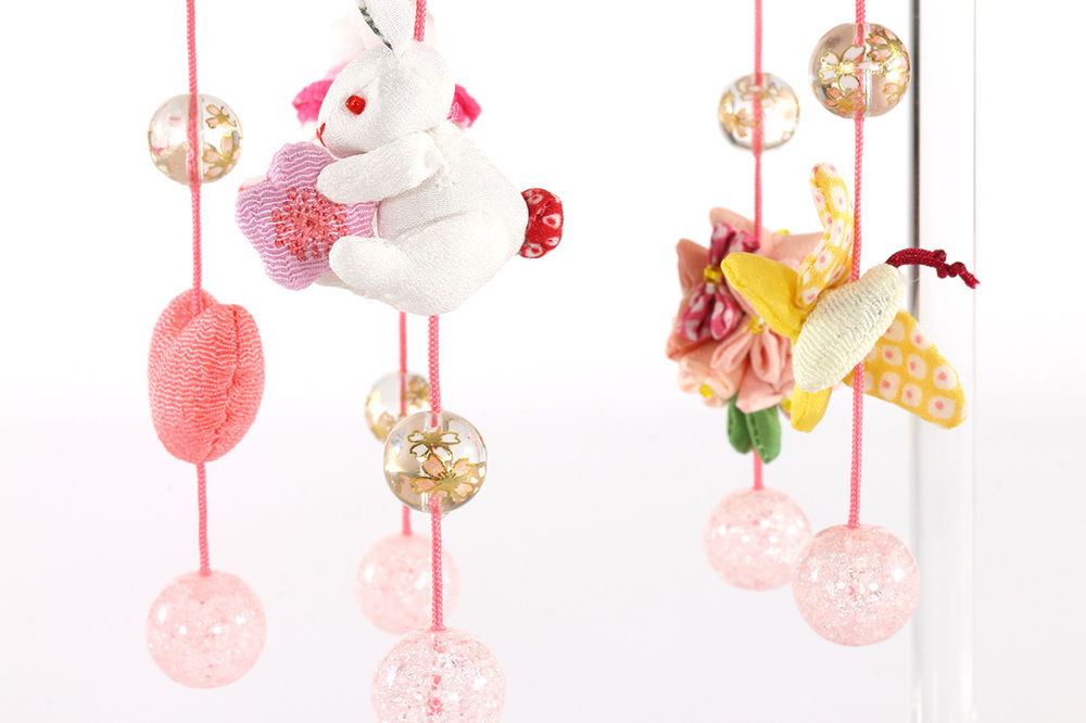 雛人形 吊るし飾りセット【P84608】 サンキャッチャーがキラキラ光る